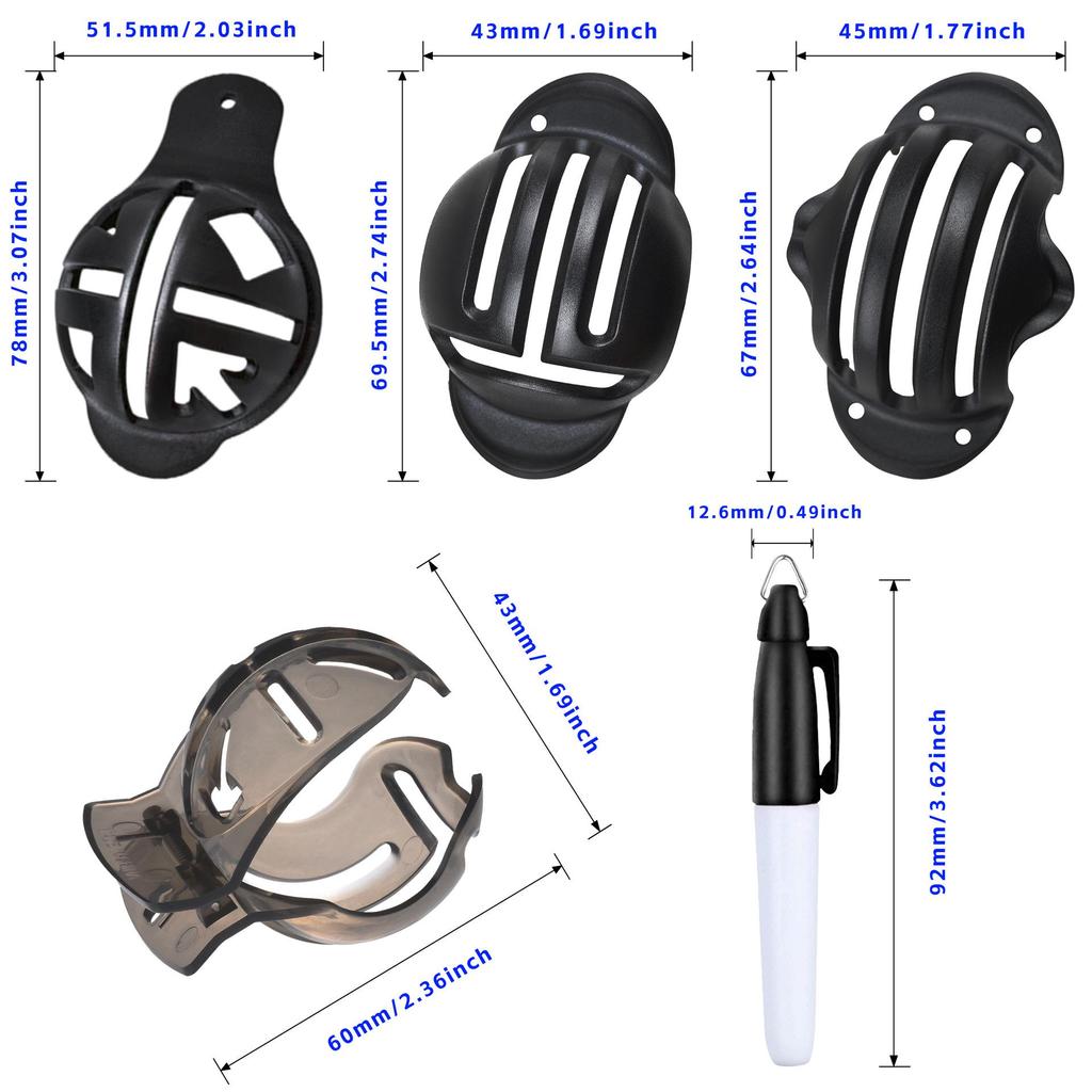 Multi-Pattern Golf Ball Marking Set with Pen
