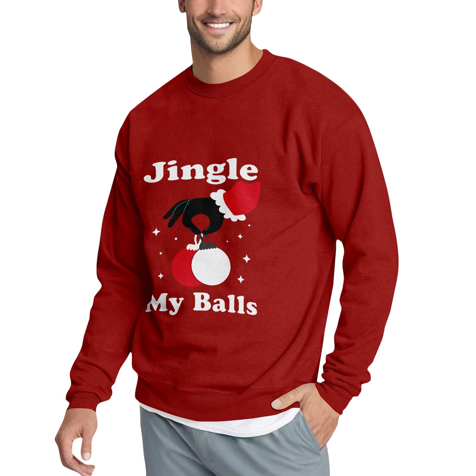 

Свободное мужское худи с рождественским принтом M красный