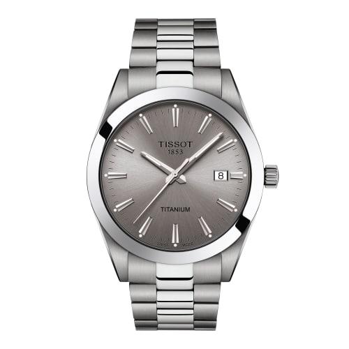 

Годинник Tissot Gentleman з титановим браслетом, Оригінальний імпортний, T1274104408100, Чоловічий, Сірий циферблат