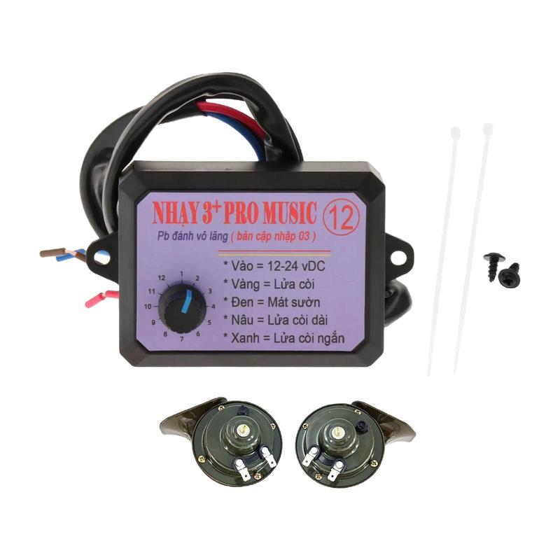 Generic 12V Car Van Electric Horn Controller Set Boat Ship Accessory Replace Parts Lightweight Adjustable Knob Universal