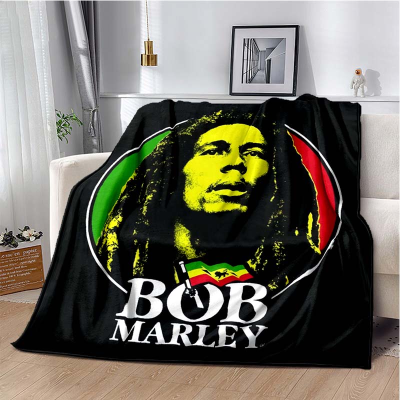 Bob Marley Music Throws Blanket for Kid Couch Sofa Travel Home Picnic Hiking Bed Beding Super Soft Flannel Blanket Birthday Gift