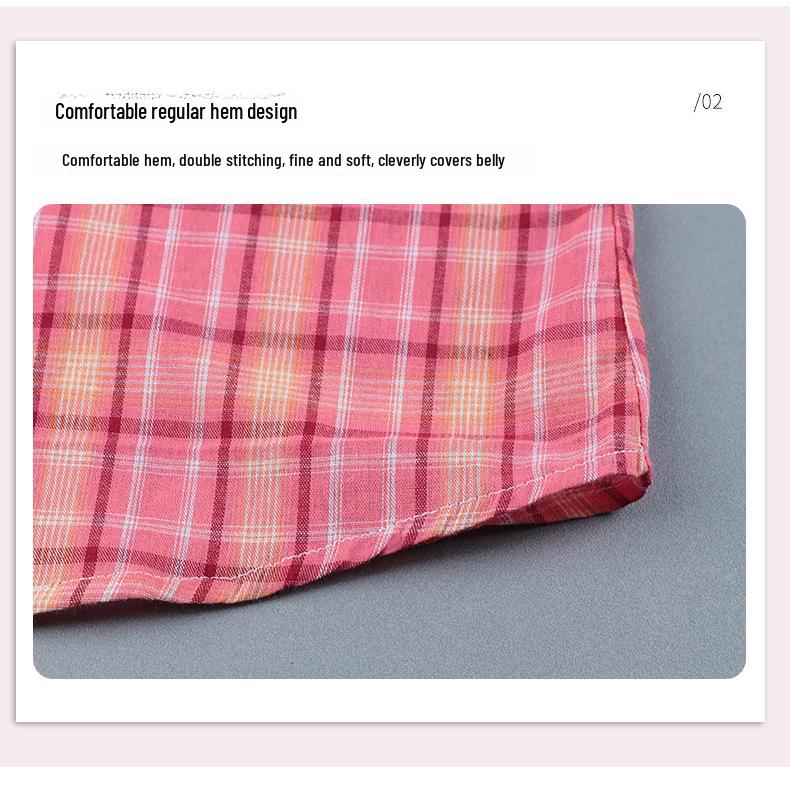 Cămașă Cardigan cu Mâneci Lungi pentru Femei din Bumbac Pur în Carouri – Modă Elegantă de Primăvară și Toamnă pentru Femei de Vârstă Mijlocie (2025).