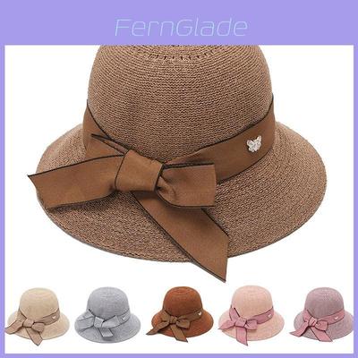 Summer Womens Wide Brim Straw Sun Hat With Sun Protection For Beach And Outdoor Activities
