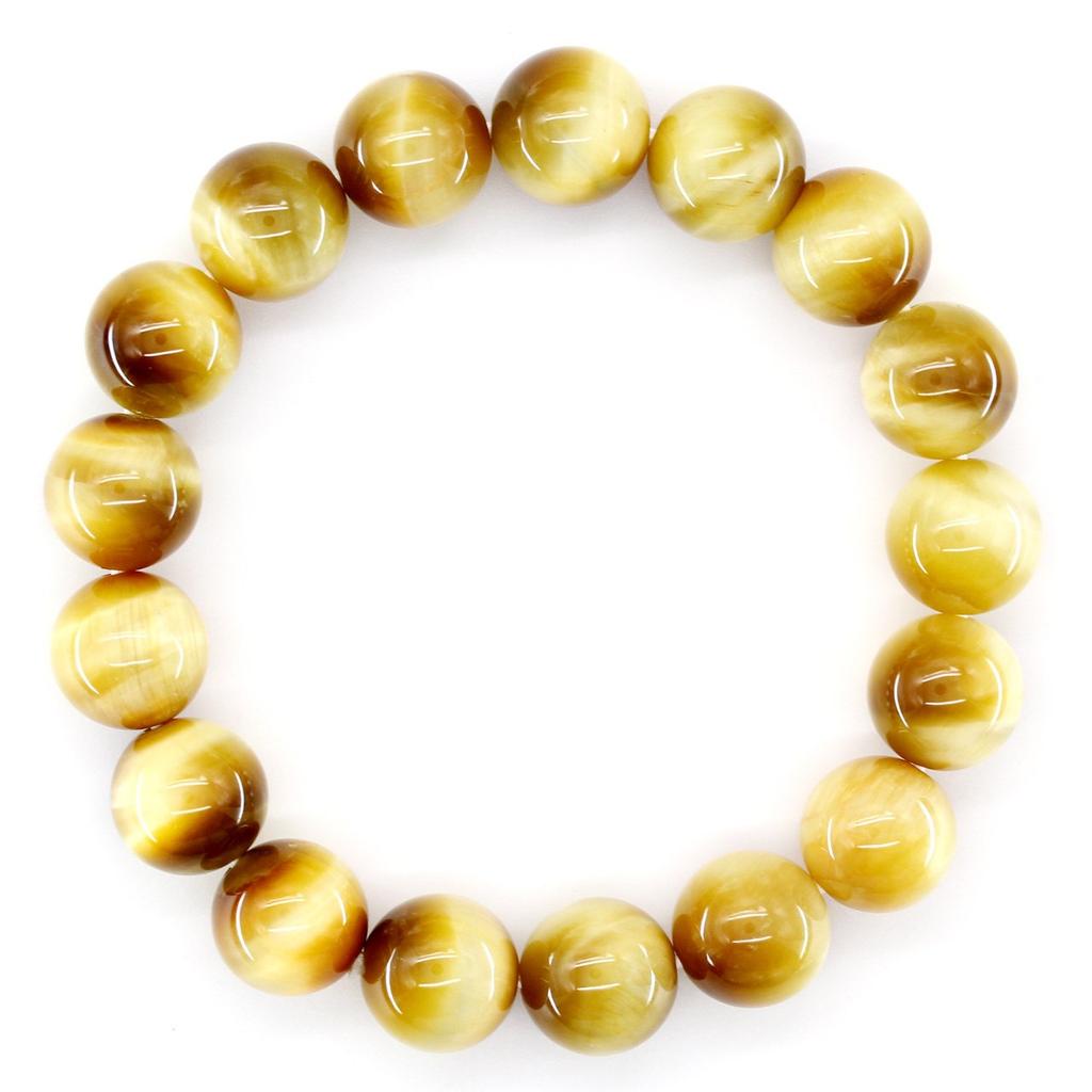 [Ishiki] AAAA Premium Altın Kaplan Gözü 12mm Patlayıcı Servet İçin Dua Boncukları Bileklik Para, İş ve Zenginlikte İyi Şans [b116]