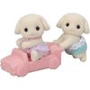 EPOCH Sylvanian Families Flora Rabbit Twin Dolls 3 Years and Up Toy Dollhouse