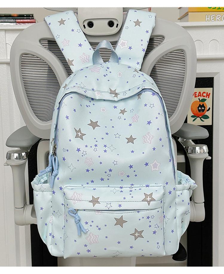 Schoolbag High Value Japanese Middle School Students Ins Schoolbag Star Versatile Backpack Large Capacity Travel Commuter Backpack Female