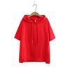 Oversized 4XL Losse Sweatshirts Dames Katoenen Hoodies Zomer Korte Mouwen Dunne T-shirts Dames Casual Trui Tops Buitenkleding