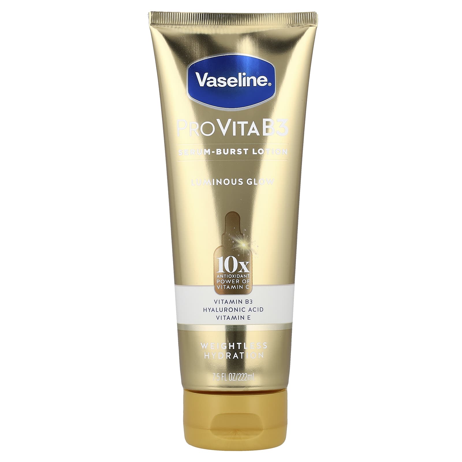 

Vaseline, ProVita B3, Serum-Burst Lotion, Luminous Glow, 222 ml (7.5 fl oz)