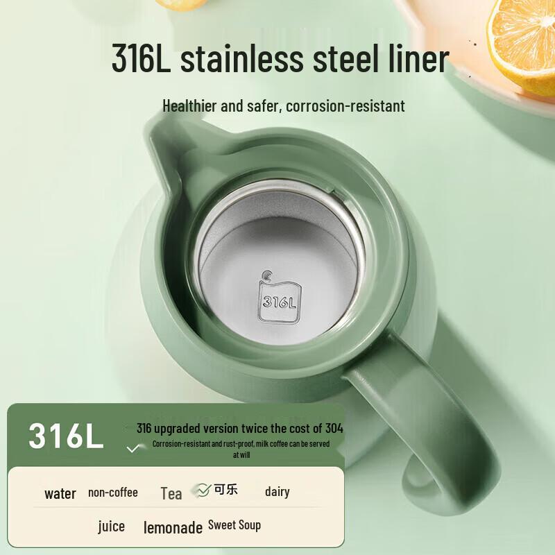 Supor 316L Stainless Steel Vacuum Thermos Kettle 2L