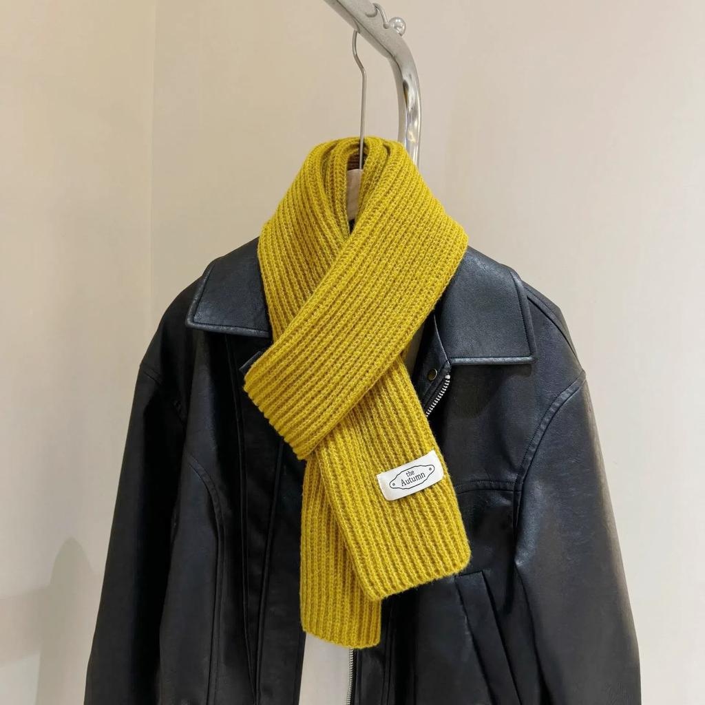 Winter Scarf for Men and Women Same Style  Solid Color  Striped Soft Knitted  Versatile  Fashionable  Simple  Versatile  Warm Scarf