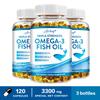 Cápsulas de Aceite de Pescado Omega-3 de Alta Pureza, 1250 mg, Fórmula de Alta Potencia, Para Adultos, Apoya la Salud General