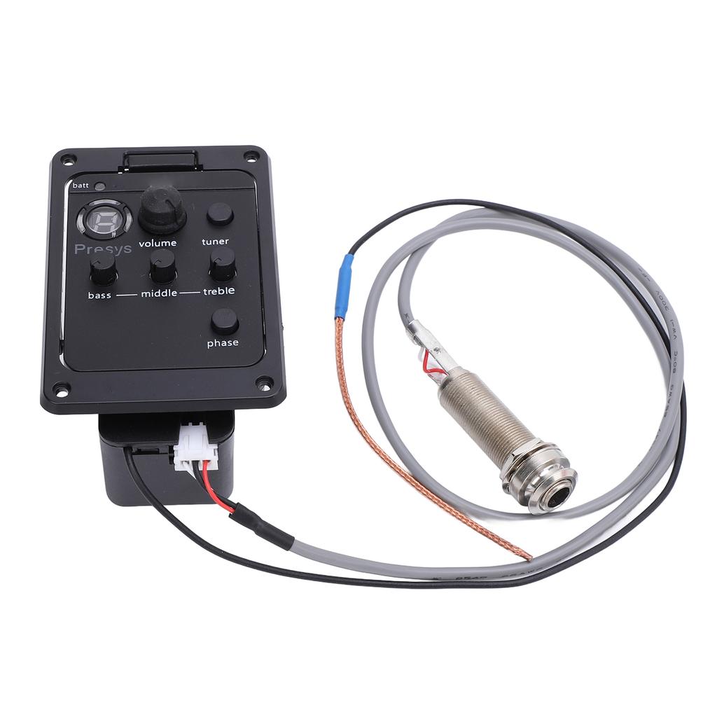 Gitarren-Vorverstärker Lautstärke Bass Mitten Höhen Phasenregler Eingebautes Stimmgerät Gitarren-Tonabnehmer EQ Equalizer für Presys PSY101