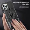 For iPhone 13 Pro Case Compatible with MagSafe Ring Holder Foldable Kickstand TPU PC Phone Cover with Camera Lens Slider