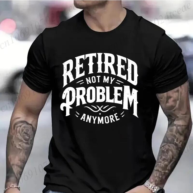 Funny The Legend Has Retired T Shirts for Men Short Sleeve Shirts Funny Graphic Tees for Retirement Fashion Casual Men Tees Gift