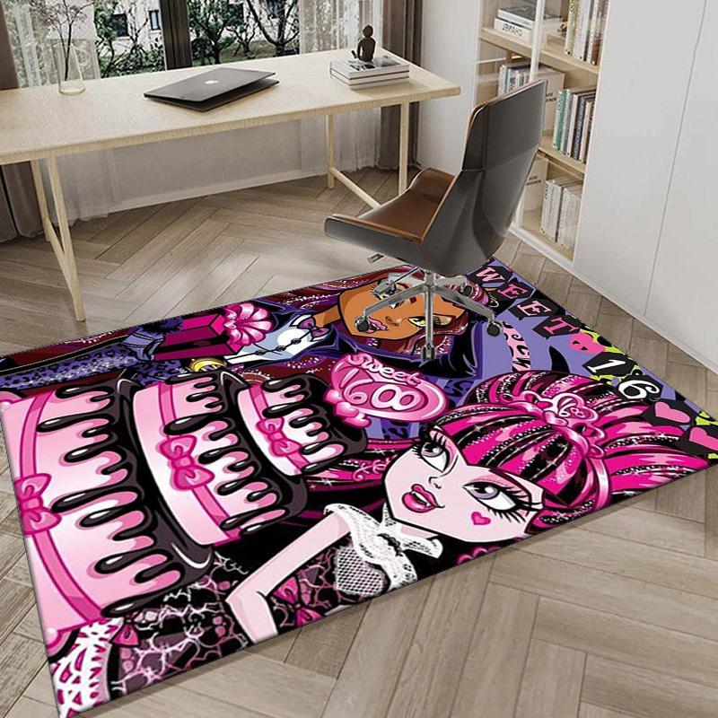 Monster-High Party Carpet, Chair Rug,Rug for Office Bedroom living rooms, Doormat decor Fan Gift Christmas Gift
