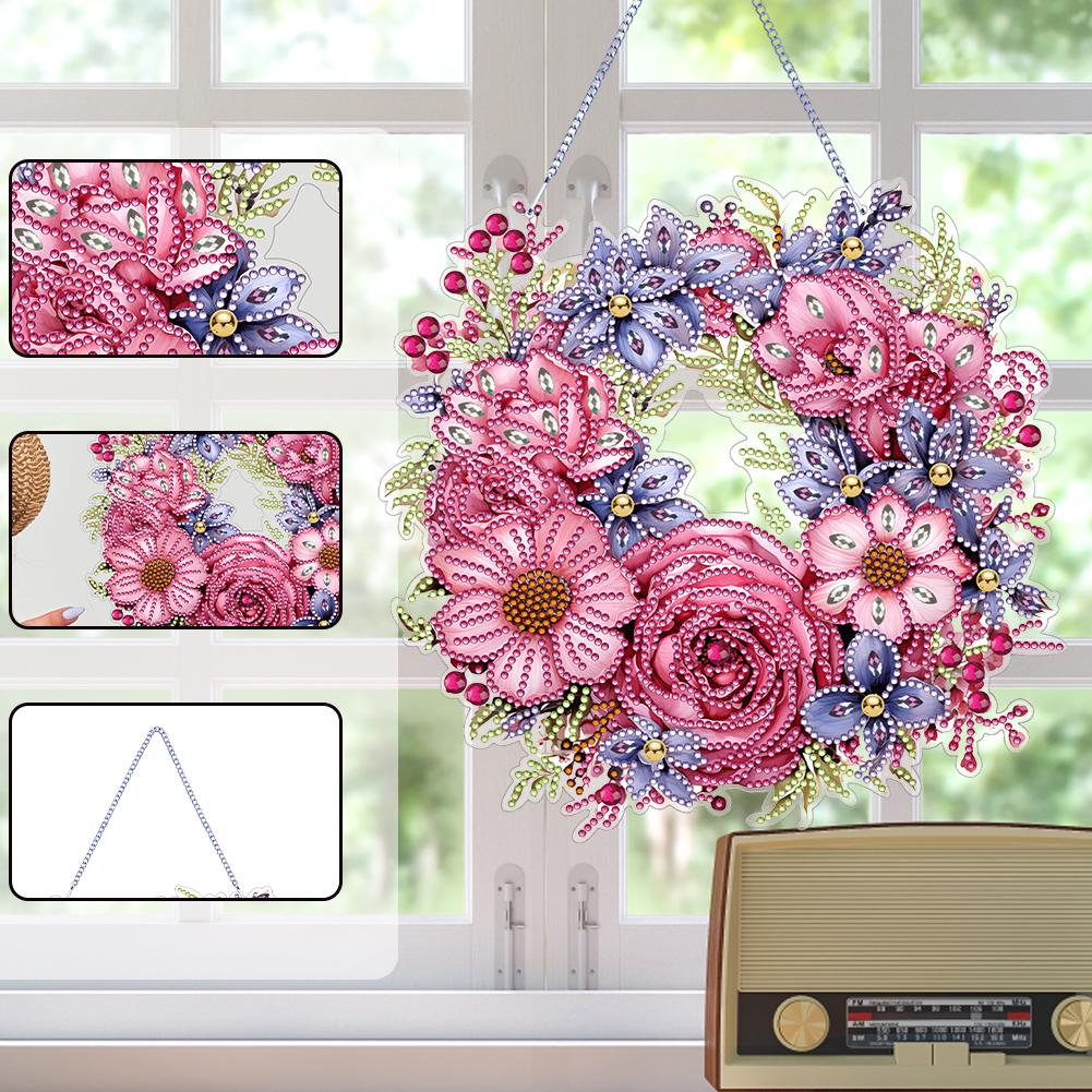

Christmas Diamond Painting Wall Decor Wreath Special Shaped+Round Diamond Painting Wreath Ornament Diamond Art Painting Garland