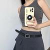 Fashionable Retro Women's Waist Belt Elegant Pu Material Versatile Square Buckle