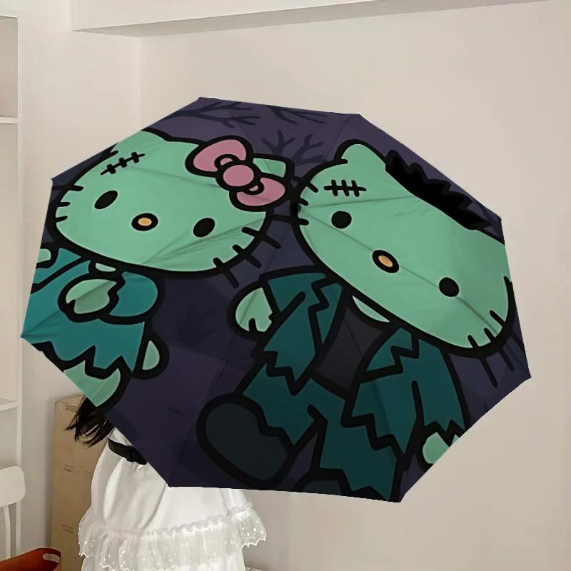 1pc Hello Kitty Halloween Automatic Open/Close Umbrella, Lightweight Design for Everyone,Durable Canopy yy251014086