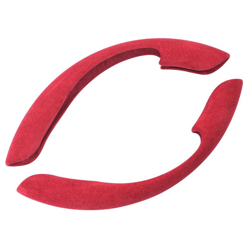 Car Steering Wheel Cover for Men, Suede Leather Handle Cover, D-Type Anti-Slip, Sweat-Absorbent, Universal for All Seasons, Modification Accessories