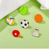 Football Cartoon Brooch, Basketball, Badminton, Table Tennis, Cute, Sports Series Badge, Men's and Women's Clothing Bag Accessories
