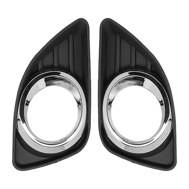 For Camry 2010-2011 Frame Fog Light Cover Set ABS Black Car Parts Accessories Driver Side Passenger Side Easy Tallation