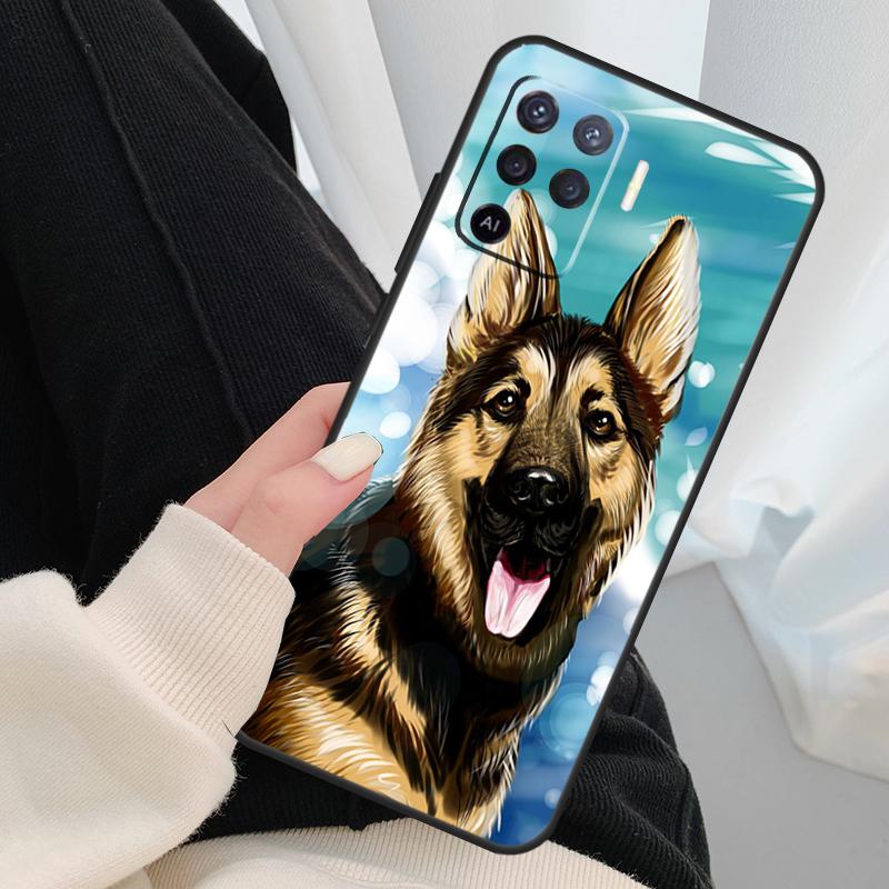 Deutscher Schäferhund Hülle Für Oppo A40 A60 A80 A5 Pro A15 A16 A17 A57 A77 A94 A74 A54 A76 A96 A18 A38 A58 A78 A98