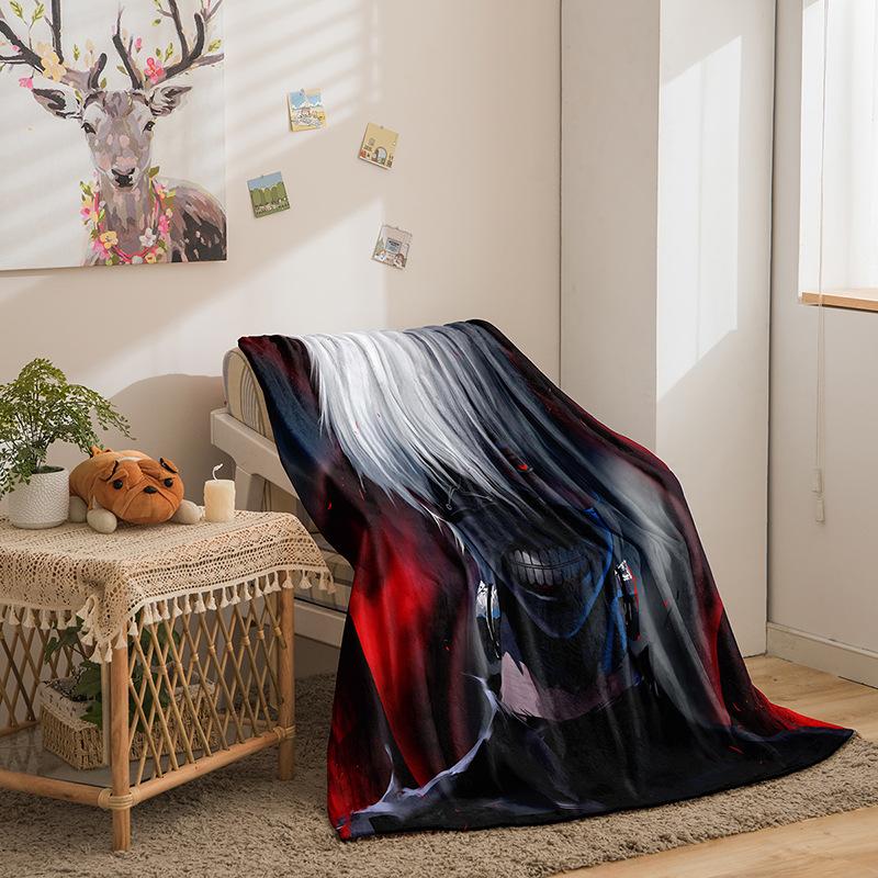 Tokyo Ghoul Series Flannel Blanket 3D Printed Sofa Blanket Thickened Blanket