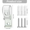 No Cord Blinds Fasteners Easy Installation Transparent Blinds Support Hook 3/8pcs for Childproof & Pet Friendly Homes