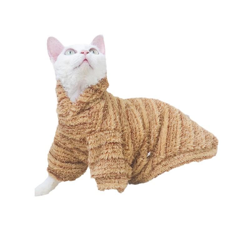 Devon Rex Autumn Winter Fleece Cat Clothes - Comfortable and Warm for Hairless Cats