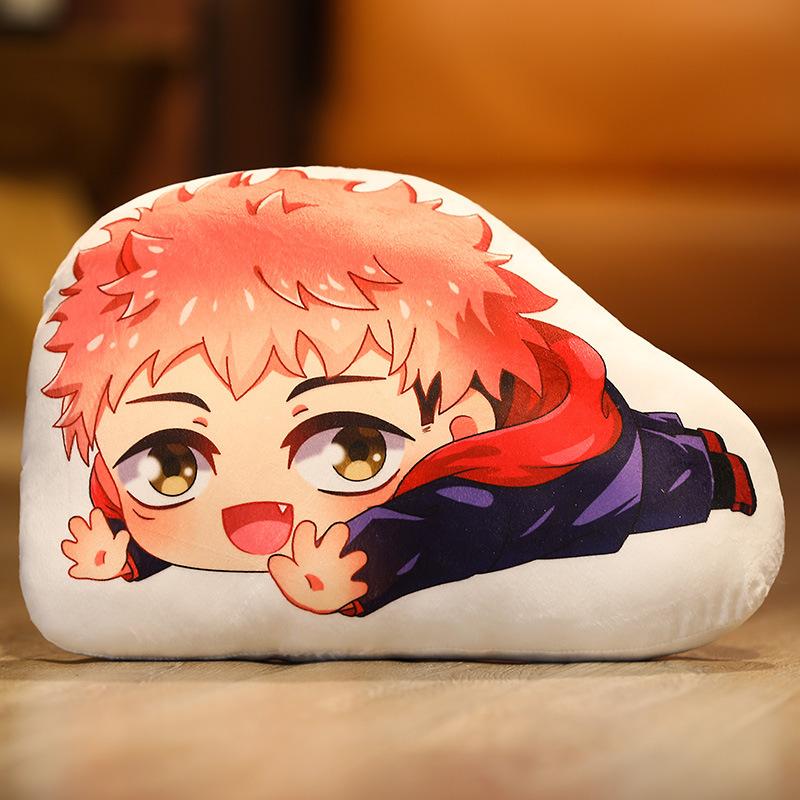 Kawaii Jujutsu Kaisen Plush Pillows Cute Anime Cushion Gojo Satoru Dakimakura Geto Suguru Stuffed Doll Yuji Itadori Throw Pillow