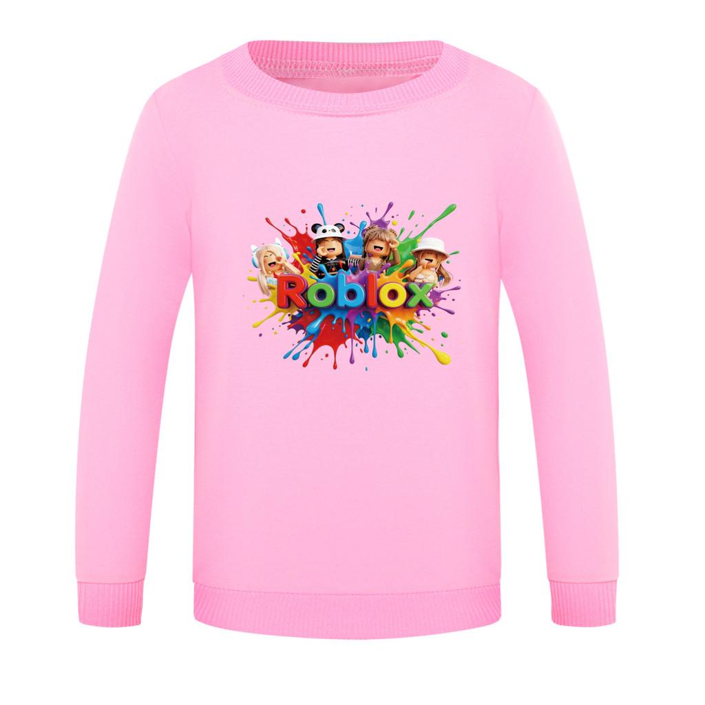 5575 Fashion Casual Boys Girls Roblox Printed Round Neck Long Sleeves Sweatshirt