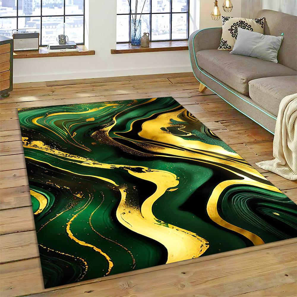 Dream Colour Splendid Marble Gold Nordic Rug for Home Living Room Bedroom Sofa Doormat Kitchen Decor Mat