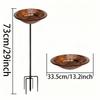 Rust-Proof Bird Bath Bowl Easy To Clean Patio Yard Lawn Decor Bird Feeding Bowl  Home Garden