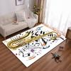 Colorful Saxophone and Piano Music Art Carpet for Living Room Decor Suitable for Use As an Anti-slip for Living Room Bedroom Sofas