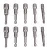 2 Set Magnetic Hex Socket Set 1/4in Shank 65mm Screw Nut Driver Setter Drill Bit 1/4in 5/16in 3/8in 