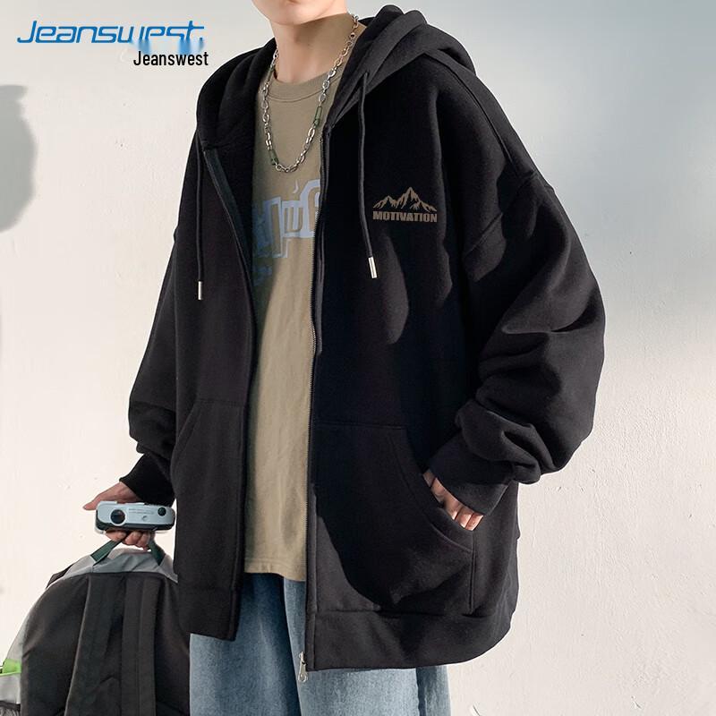 

Jeanswest Men s Printed Zip-Up Hoodie XL