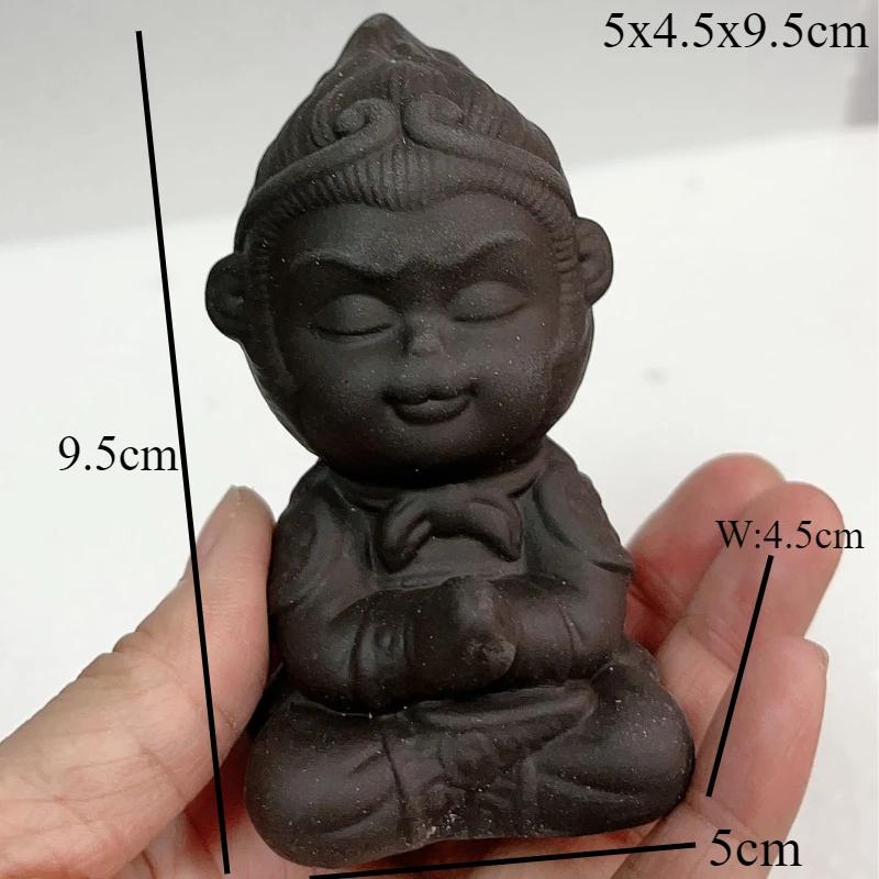 

Handmade Purple Clay Monkey King Tea Pet Zen Tea Set Decoration Sun Wukong Sculpture Tea Figurine Chinese Teaware Accessories