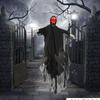 Hanging Talking Witch Halloween Decorations Standing Flying Hover Witch Halloween Party Supply Light Up Eyes Haunted House Props