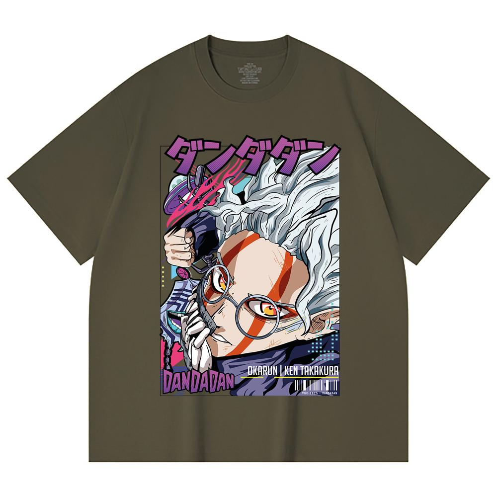 230 g/m² 100% Baumwolle Dandadan V18 Okarun Print Unisex Schweres Baumwoll-T-Shirt
