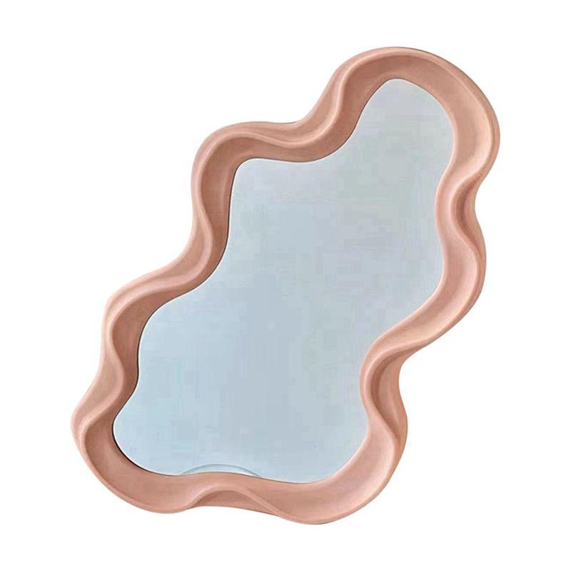

AEE4-Charm Cloud Shaped Mirror - Irregular Wall Hanging Mirror For Makeup, Home Decor, Living Room,Party Accessories розовый