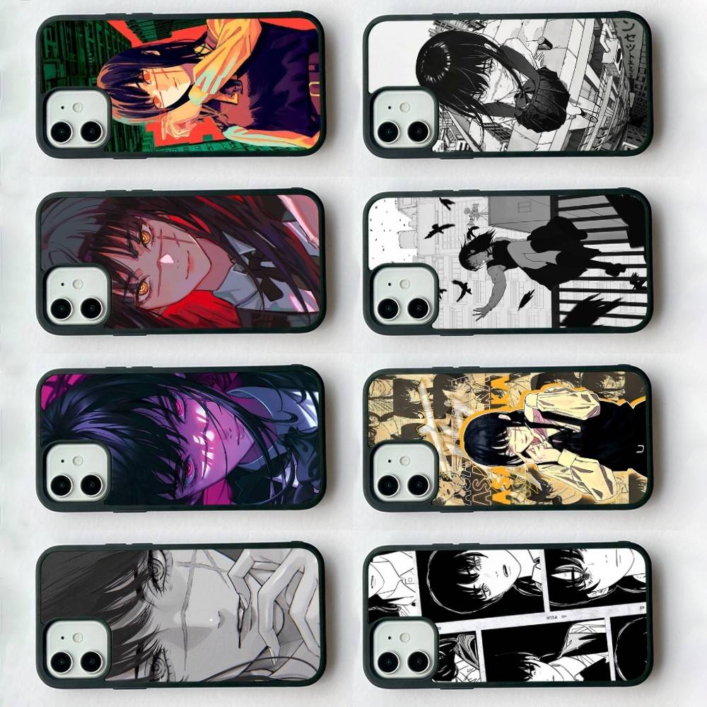 Asa Mitaka Chainsaw Man Anime Manga Phone Case For IPhone 17 16 15 14 13 Plus 12 11 Pro Max PC+TPU Cases Back Cover