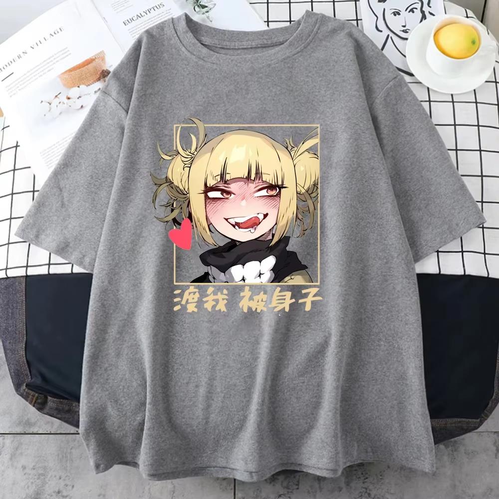 Anime Toga Himiko Print T-shirt, Unisex Harajuku Style Summer Loose Cool Top Women And Men T-shirt