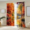 2 Pcs Autumn Scenery Print Curtains,suitable for Bedroom,living Room Kitchen Decoration,home Decoration,window Decoration