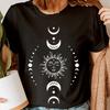Sun Moon Celestial Gifts For Her Mystical Vintage Womens T-Shirts Tee Top