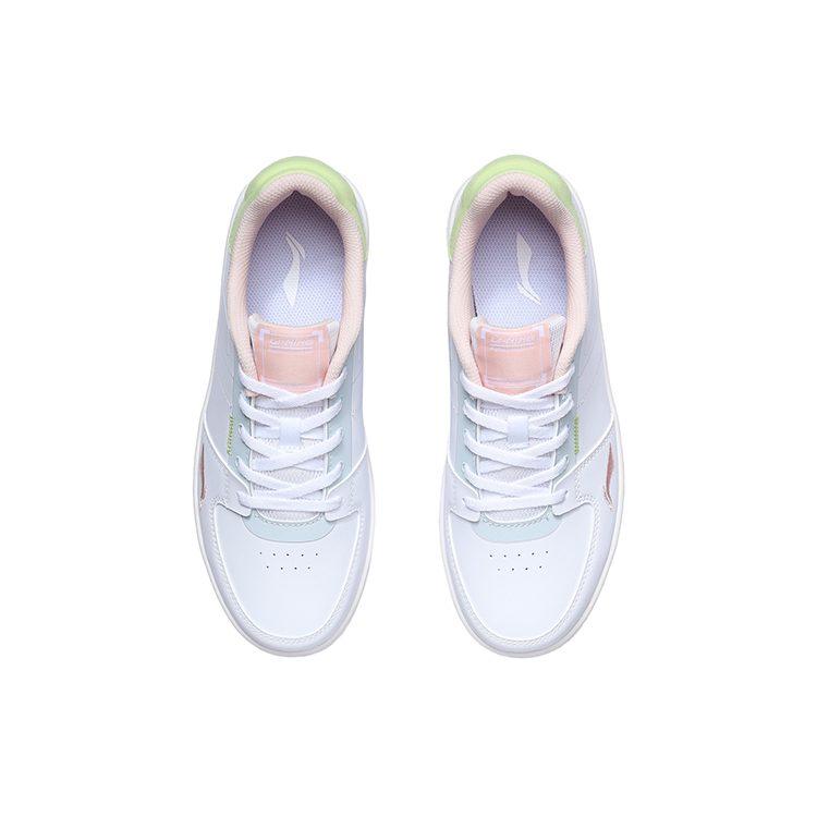 Li Ning Oneplay Elegant Slip Resistant, Breathable, Lightweight Low top Skateboard Shoes Women's Green White AGCR190-3