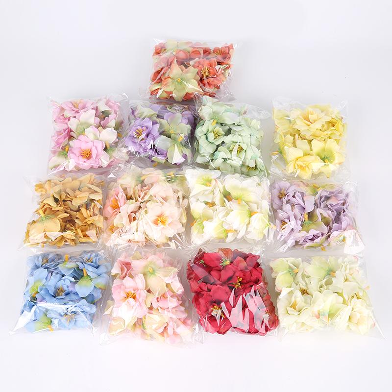 10/20Pcs 5cm Artificial Flowers Heads Wedding Party Decoration Home Room Decor DIY Wreath Scrapbook Gift Box Craft Fake Flowers