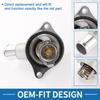 ABSOPRO Engine Coolant Thermostat Housing Assembly for Chevrolet Malibu Aluminum Silver Durable 2.0L (2013-2022) - Alloy, Tone,