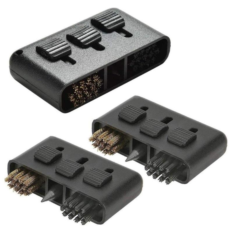 Szczotka do wózka golfowego 3 w 1 z narzędziem do ostrzenia rowków kijów golfowych Wysuwane narzędzie do czyszczenia kijów golfowych dla entuzjastów golfa