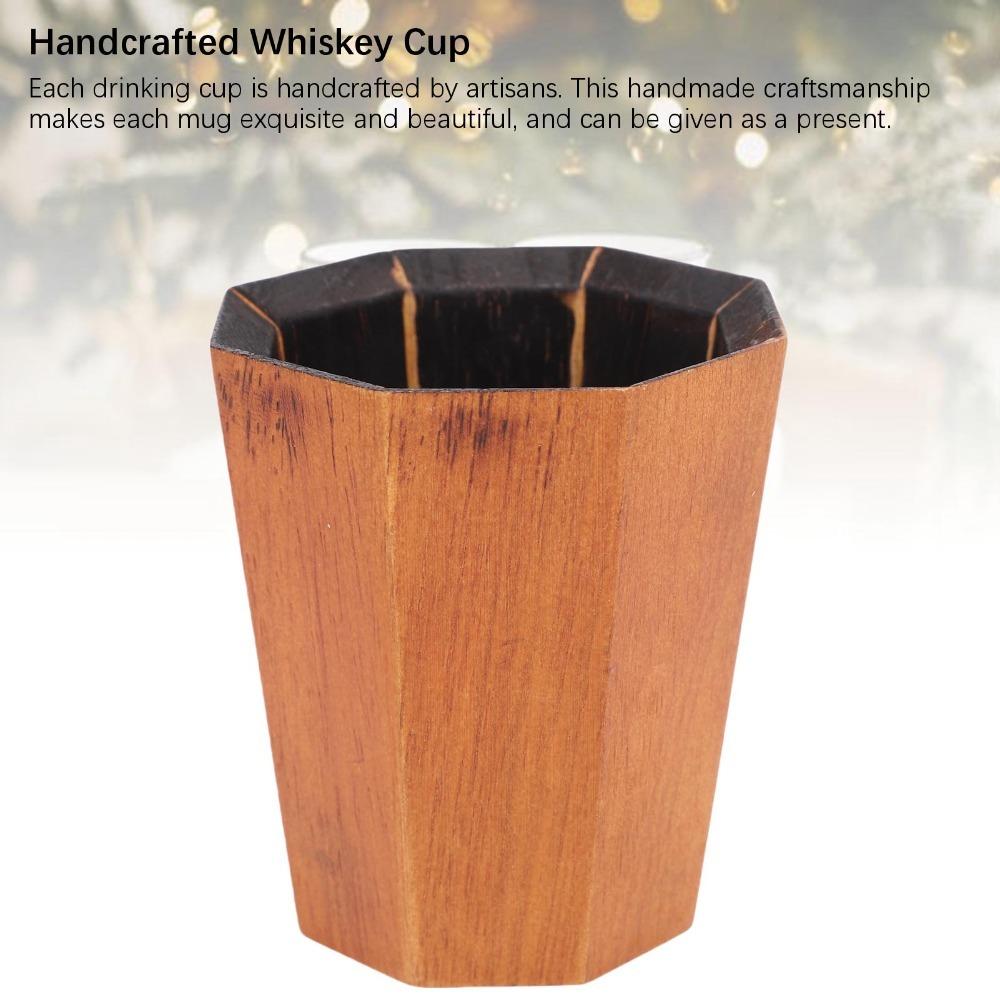 Practical Drinking Mug Polished Surface Wood Cup Decorative Water Mug Wooden Mug Daily Use