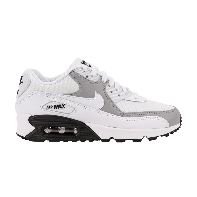 

Кроссовки Nike Air Max 90 белые женские волчье-серо-черные 325213-126